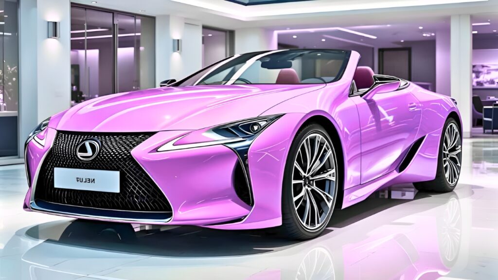 Lexus LC Convertible con Vinilo Rosa Glitter: Lujo Descapotable con Diseño Exclusivo y Estilo Llamativo