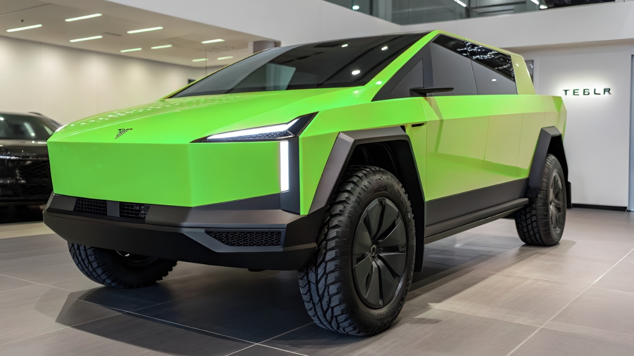 Tesla Cybertruck 2026 Verde: Diseño Personalizado con Estilo Futurista